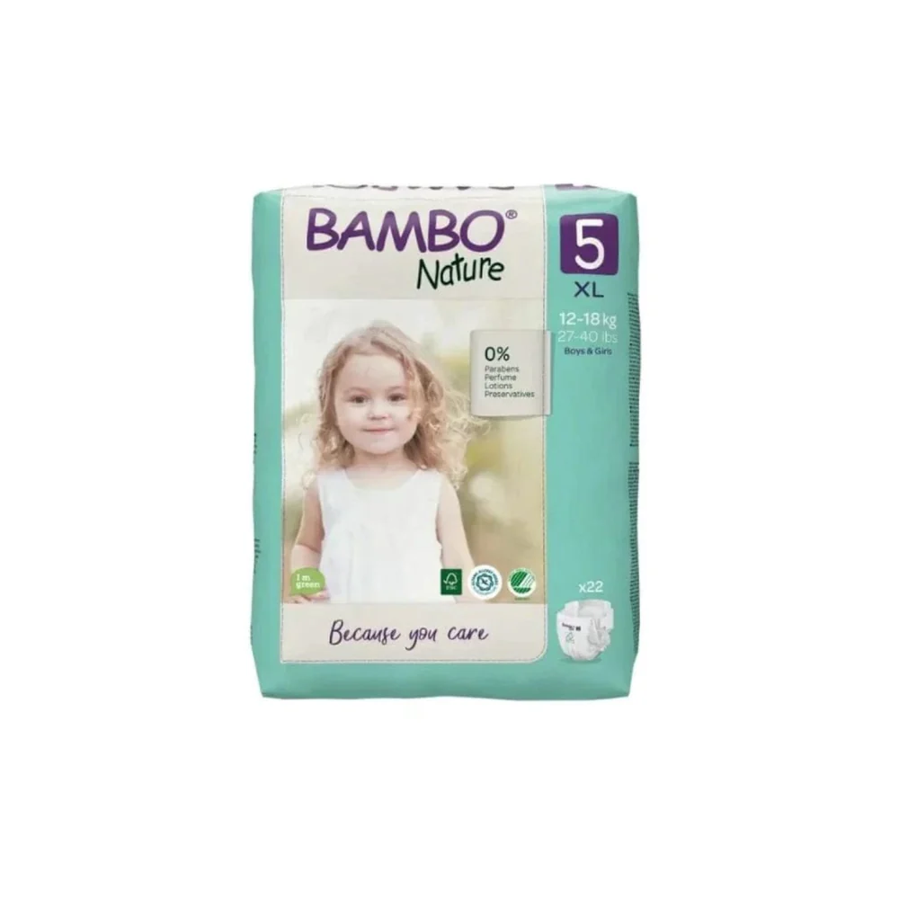 bambo-nature-bambo-nature-nappy-x-large-12-18kg-pack-of-27-abe1000019255--pk-34312602189907 Bambo Nature Nappies Size 5 XL (12-18kg) - Image 1