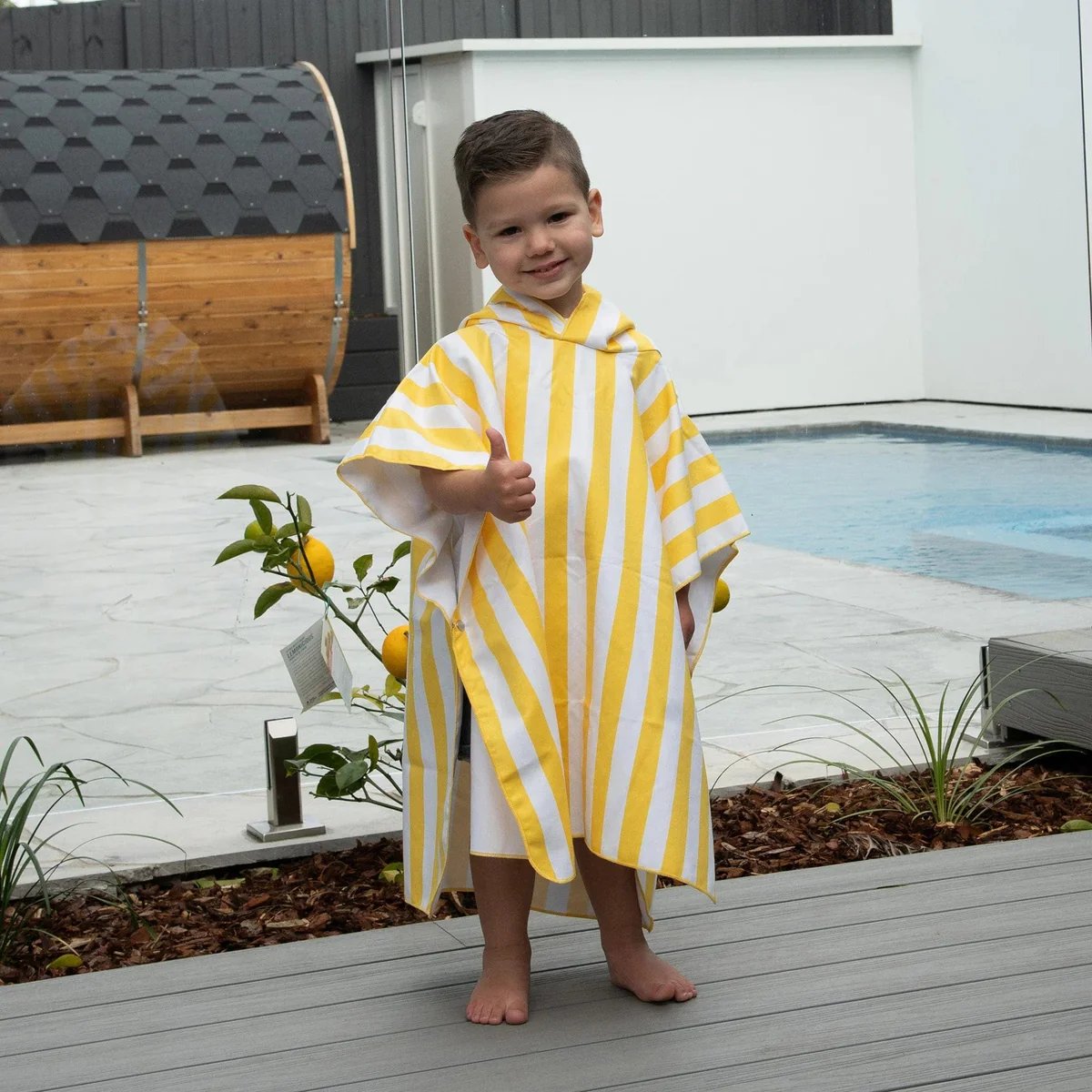 staydry-staydry-hooded-microfibre-towel-kids-yellow-staydry-hooded-microfibre-towel-kids-crystaymftlkidsy--ea-59436402999660 Staydry Hooded Microfibre Towel - Kids - Image 1