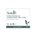 Sustain Paper Portion Cup Pleated White 35mL - Image 4