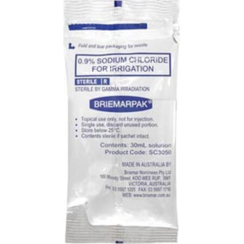 briemarpak-sodium-chloride-for-irrigation-0-9-30ml-each-brisc3050-ea-31689442197587.jpg Briemarpak Sodium Chloride For Irrigation 0.9% 30ml - Image 1