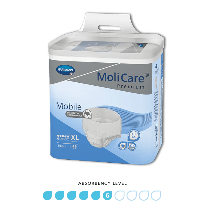 molicare-molicare-premium-mobile-6-drop-xlarge-packet-of-14-har915834-pk-34443744182355.png Molicare Premium Mobile 6 Drop XLarge - Image 1