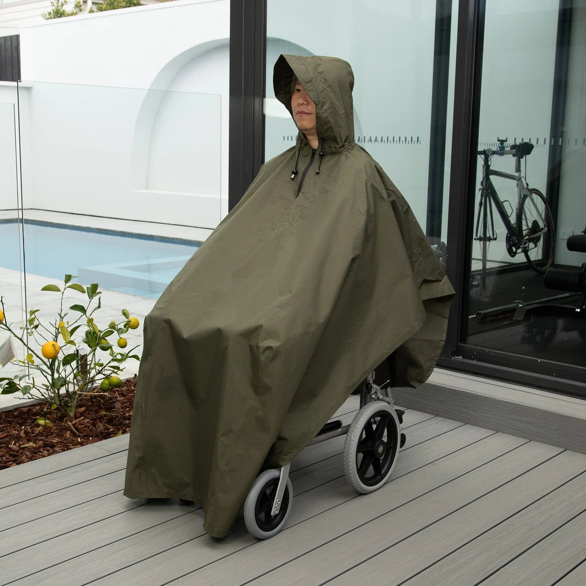 staydry-staydry-wheelchair-poncho-khaki-green-khaki-green-staydry-wheelchair-poncho-khaki-green-crystaywcrcgrn-ea-59436496126316.jpg Staydry Wheelchair Poncho - Khaki Green - Image 1