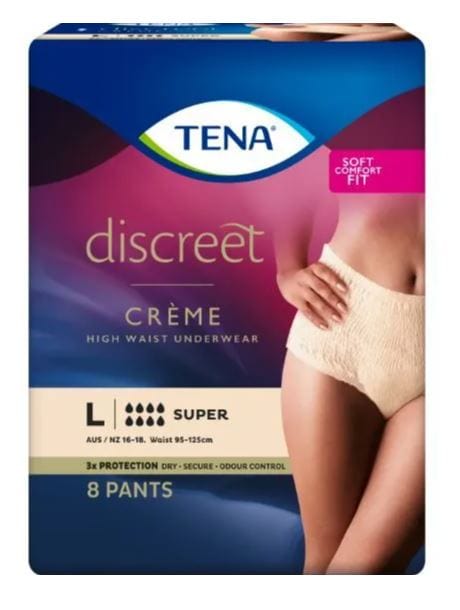 tena-tena-discreet-high-waist-incontinence-underwear-creme-34083667476563.jpg Tena Discreet High Waist Underwear - Creme Large - Image 1