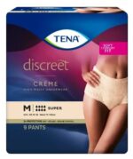 Tena Discreet High Waist Underwear - Creme Medium